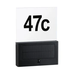 Solar Hausnummer Neda PIR AnthrazitIP44 3000K