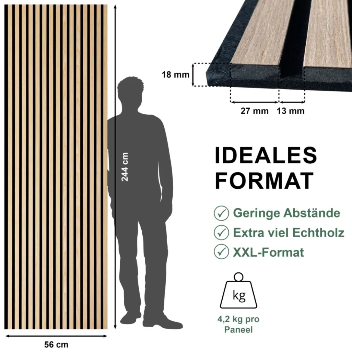 Sonido Elements FSC New Light oak2440x560x18mm FSC