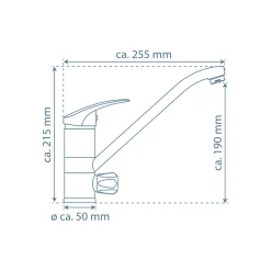 SP-Armatur Ultra chrom schwenkbar mit3/4" Maschinenanschluss inkl. Befest.