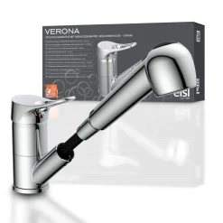 SP-Armatur Verona chrom mit Geschirr-Brause 2S Kartusche mit keram.Dichtungen
