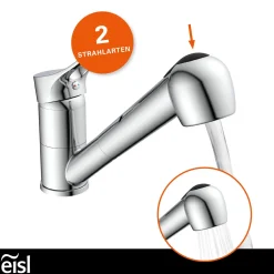 SP-Armatur Verona chrom mit Geschirr-Brause 2S Kartusche mit keram.Dichtungen