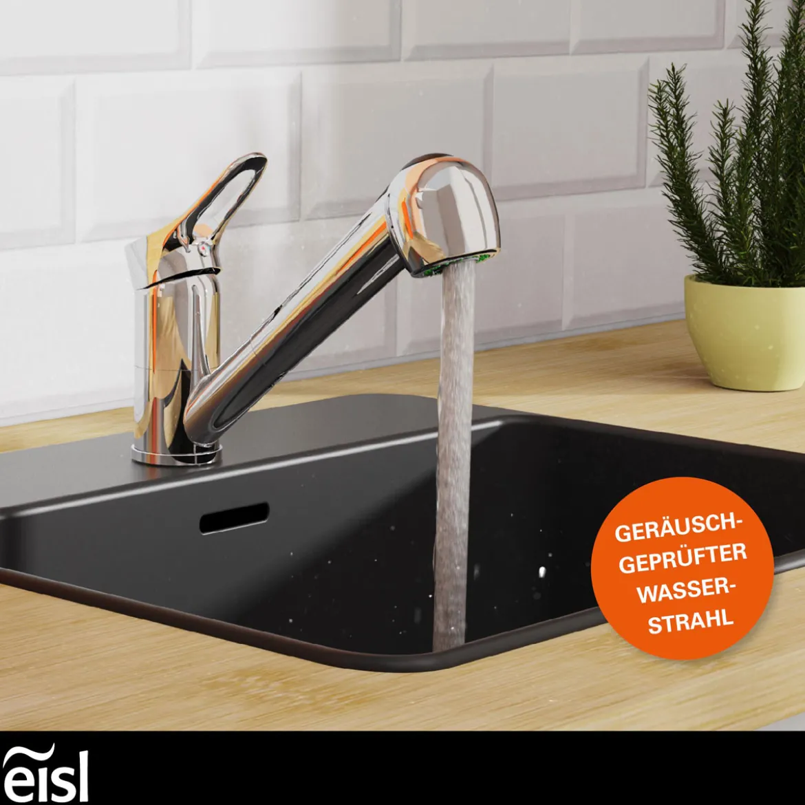 SP-Armatur Verona chrom mit Geschirr-Brause 2S Kartusche mit keram.Dichtungen