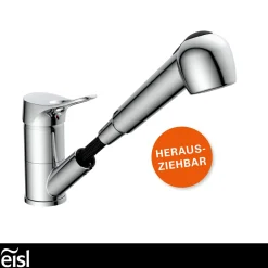 SP-Armatur Verona chrom mit Geschirr-Brause 2S Kartusche mit keram.Dichtungen