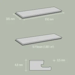 SPECHT SPC Vinyl Ambiente Fliese Paris610x304,8x4,8mm NS 0,5