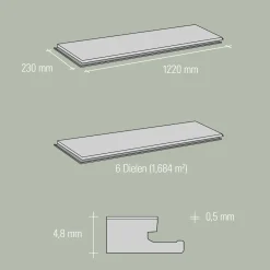 SPECHT SPC Vinyl Ambiente Goldeiche d.1220x230x4,8mm NS 0,5