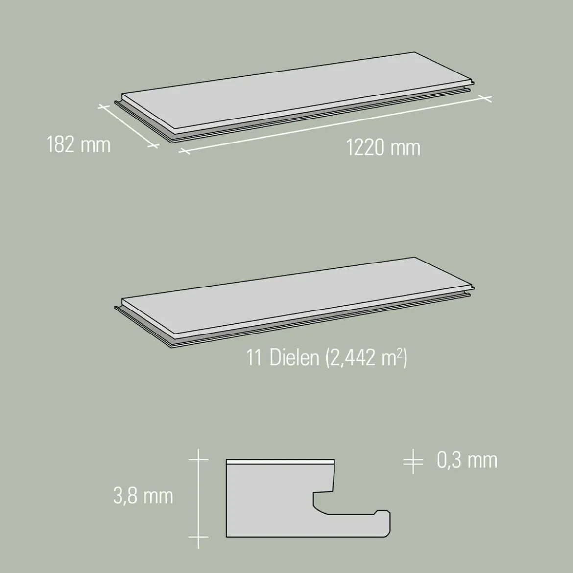 SPECHT SPC Vinyl Classic Eiche Alberta1220x182x3,8mm NS 0,3