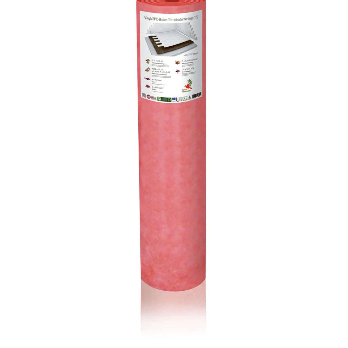 SPECHT Vinyl/SPC Trittschallunterlage1x10 m, 1,5 mm Stark