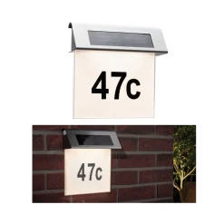 Special Solar Hausnummernleuchte 0,2WEdelst./Weiss Edelstahl/Acryl IP44