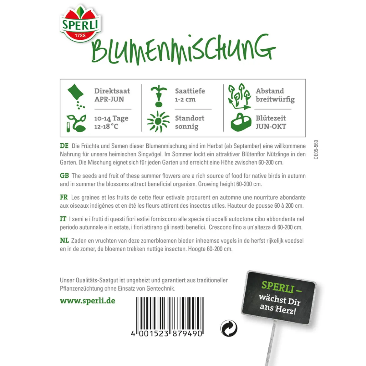 Sperli Blumenmischung für Vögel