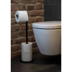 Stand Toilettenpapierh 2in1 schwarzmatt
