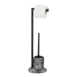 Stand WC-Garnitur Terrazzo, schwarz