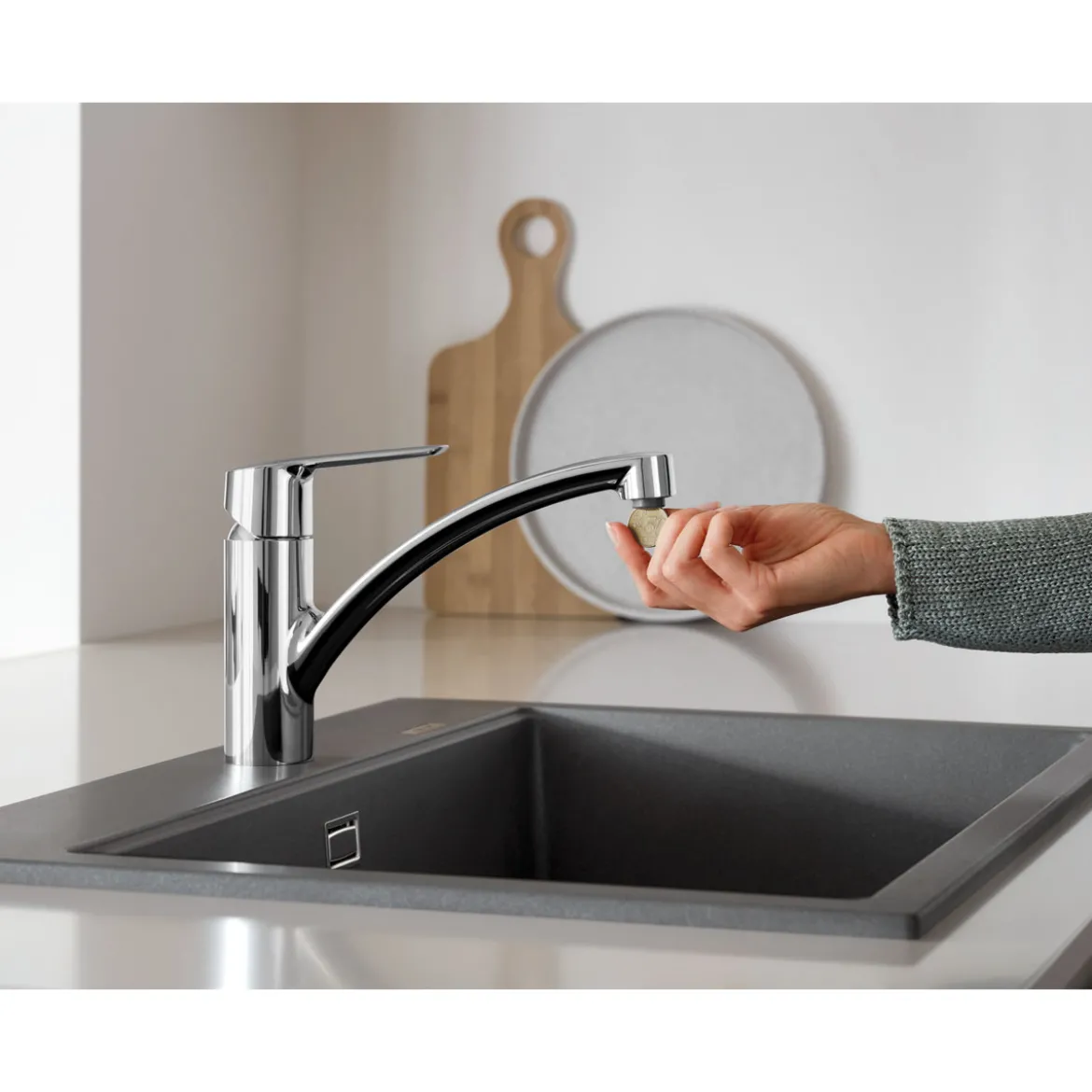 Start SP-Armatur Messing chromschwenkbar, Grohe Zero-Technologie