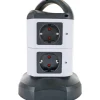 Steckdosentower 7x Strom + 2x USB 1,8m