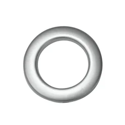 Stoffoese 55/35 mm silber matt 10er