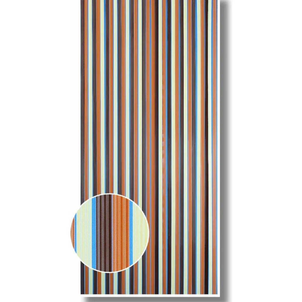Streifenvorhang braun-beige