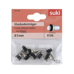 Suki Bodenträger Kunststoff Durchmesser 0,5 x 0,8 cm schwarz 8 Stück