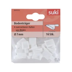 Suki Bodenträger Kunststoff Durchmesser 0,7 x 0,8 cm weiß 16 Stück