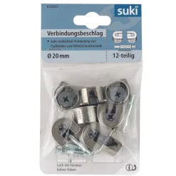 Suki Exzenter vernickelt 4 Stück