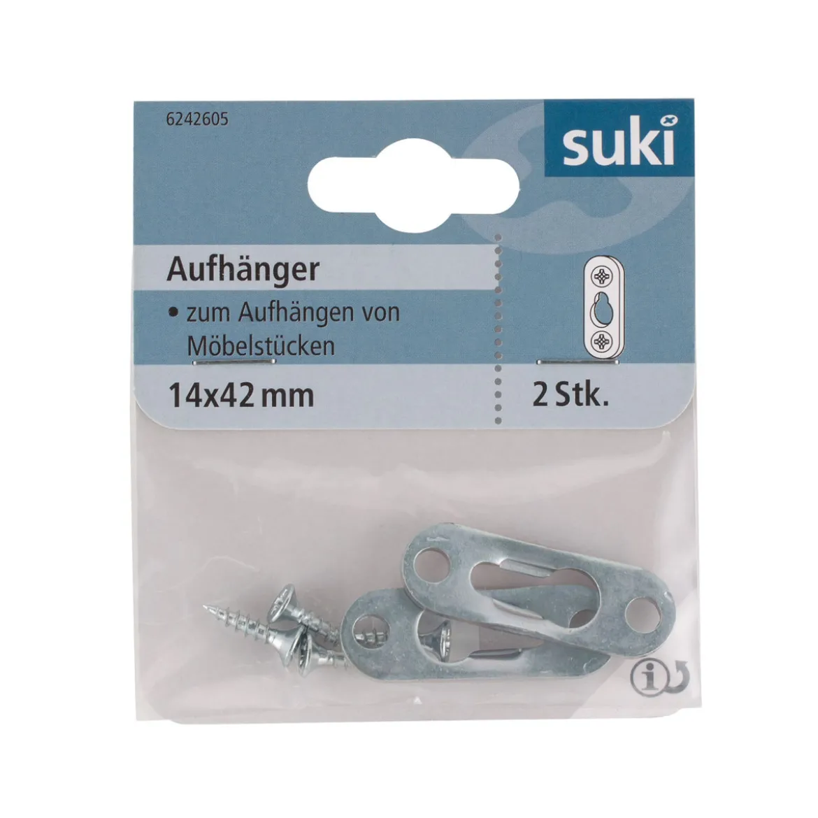Suki Aufhänger verzinkt 42 mm 2 Stück