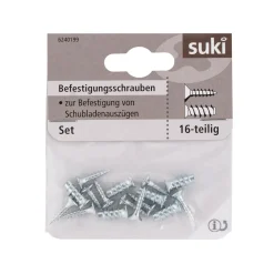 Suki Befestigungsschrauben für Kugelauszug 6270037+39 16 Stück