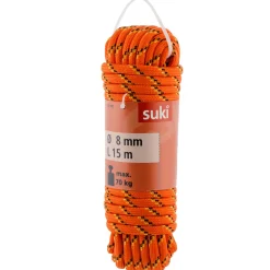 Suki Freizeitseil geflochten PP 8 mm orange-schwarz-gelb