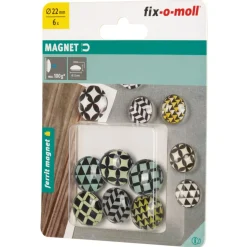 Suki Glas-Magnete Ferrit Ø 22 x 9 mm