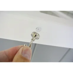 Suki Topfmagnet Neodym mit Schraubhaken M5 Ø 25 x 40 mm, silber