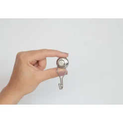 Suki Topfmagnet Neodym Ø 25 mm, mit drehbarem Haken 50 mm, silber