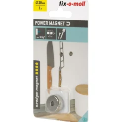 Suki Topfmagnet Neodym Ø 20 x 7 mm, mit Senkbohrung Ø 4,5 mm