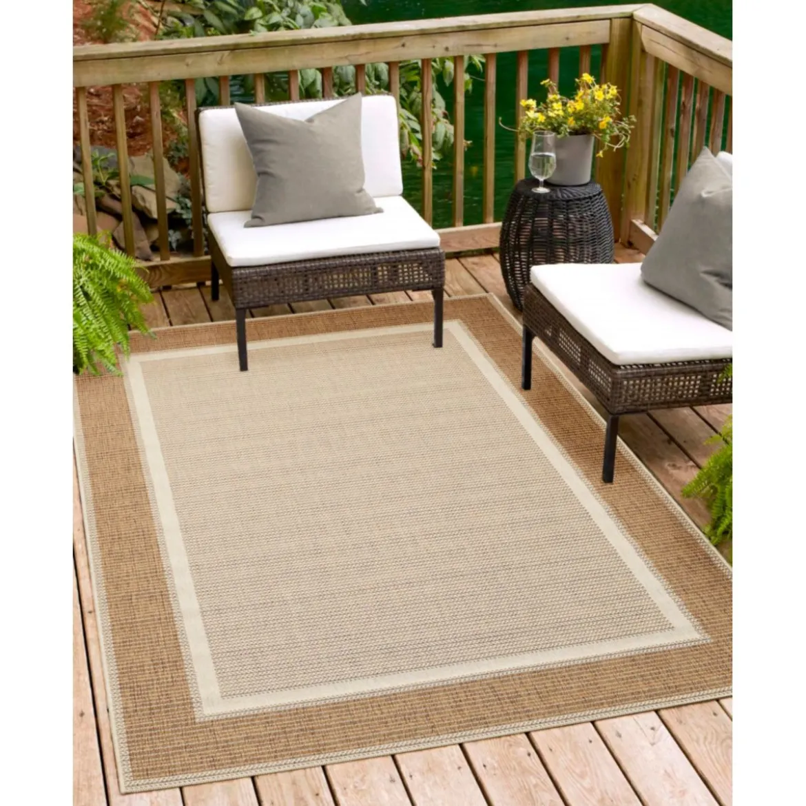 Teppich Arizona 160x230cm Borduere beige1969-01