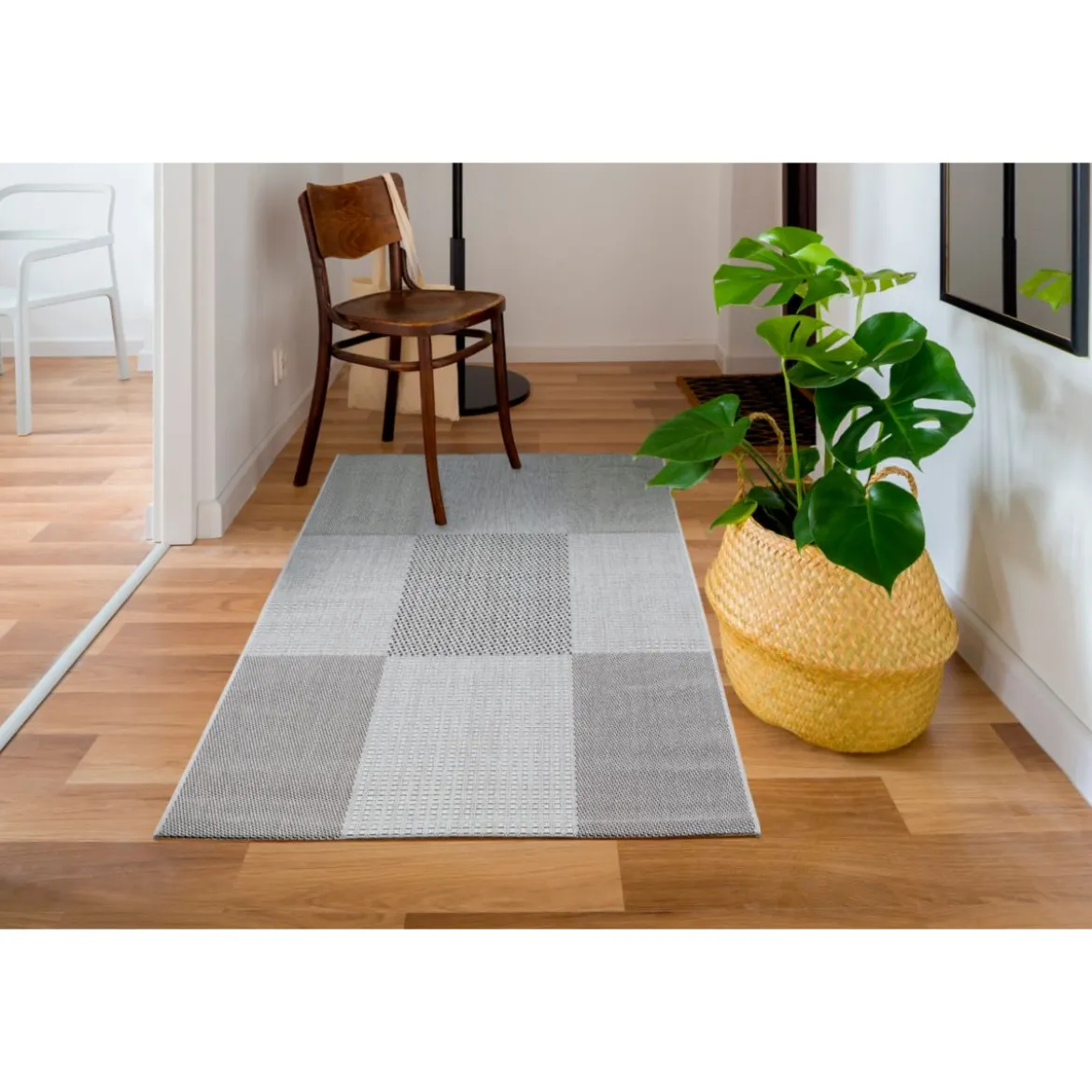 Teppich Arizona 160x230cm kariert grau972-18