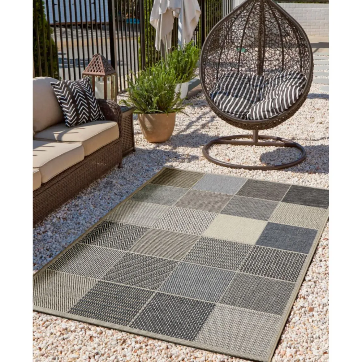 Teppich Clyde 120x170cm beige-blau