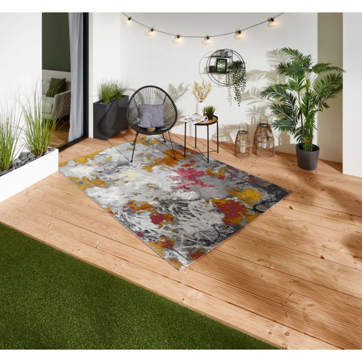 Teppich Portland 120x170cm grau-multi