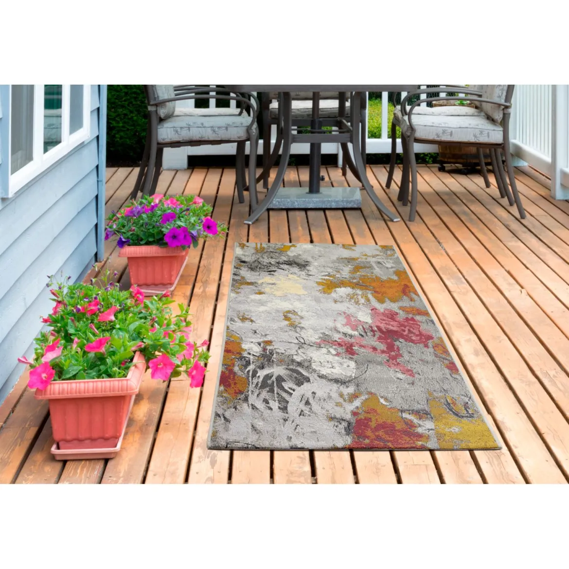 Teppich Portland 80x150cm grau-multi