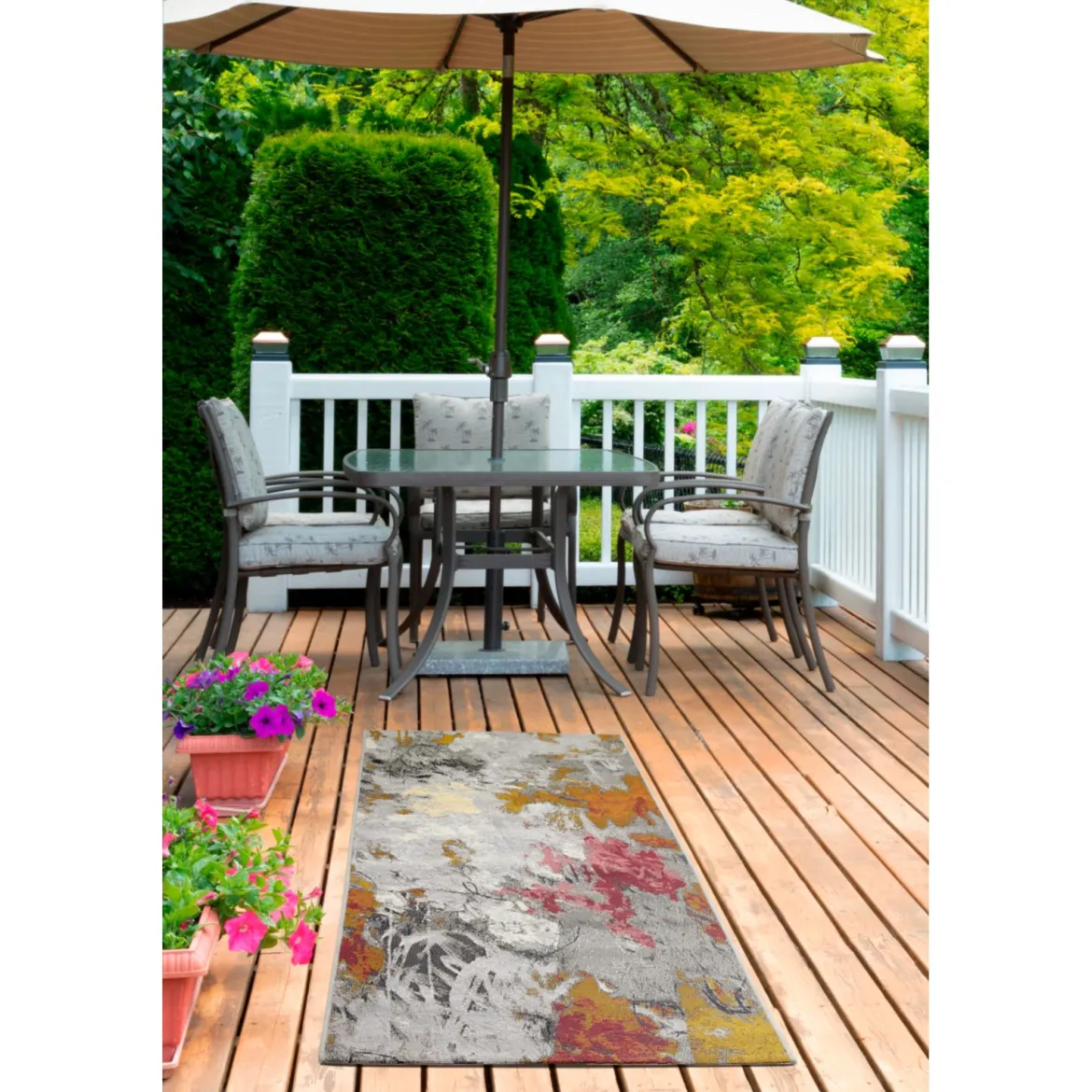 Teppich Portland 80x150cm grau-multi