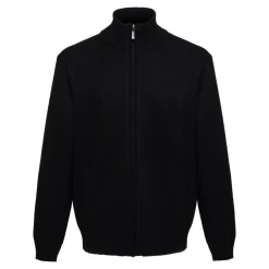 Terrax Workwear Strickjacke Herren schwarz melange L