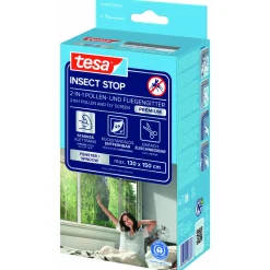 Tesa IS Pollen- & Insektengitter für Fenster, anthrazit, 1,3x1,5m