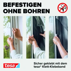 Tesa IS Pollen- & Insektengitter für Fenster, anthrazit, 1,3x1,5m