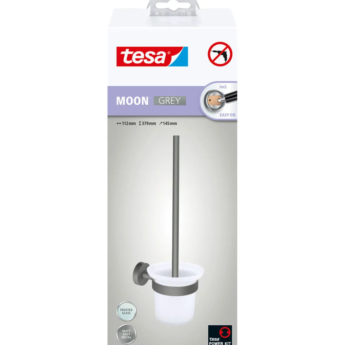 Tesa MOON Grey WC-Bürstengarnitur
