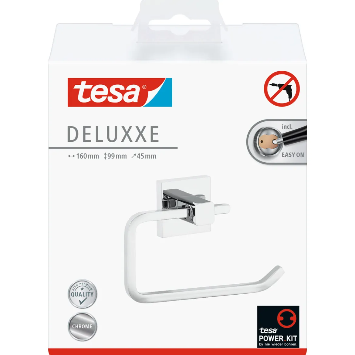 Tesa Toilettenrollenhalter ohne Deckel Deluxxe