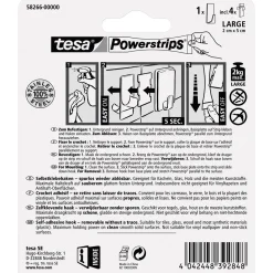 Tesa Haken Powerstrips Large Rechteckig Metall