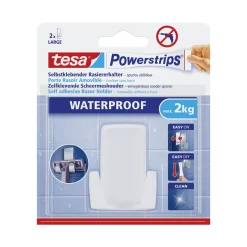 Tesa Powerstrips, Waterproof, für Rasierhalter, weiß