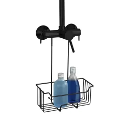 Thermostat-Dusch-Caddy Mod. Milochwarz matt Edelstahl rostfrei