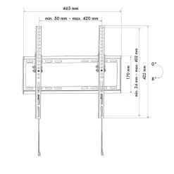 Tilt 2 TV-Wandhalter 81-190cmNeigbar, max. 35kg
