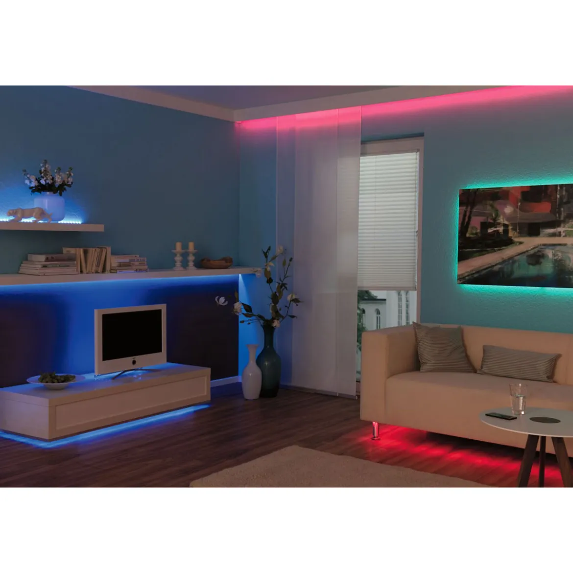 TIP LED Stripe Komplett Set 5m RGB IP2013W 230/24V weiss