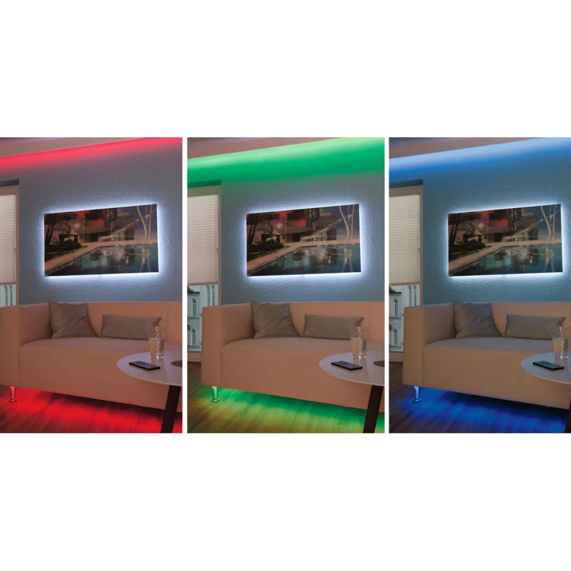 TIP LED Stripe Komplett Set 5m RGB IP2013W 230/24V weiss