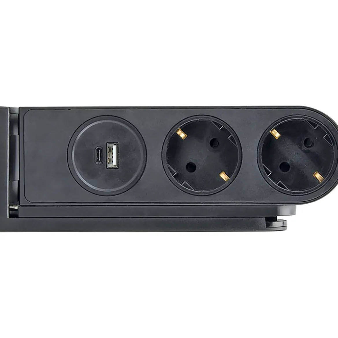 Tischsteckdosenleiste klemmbar 2x Strommit USB-C/A