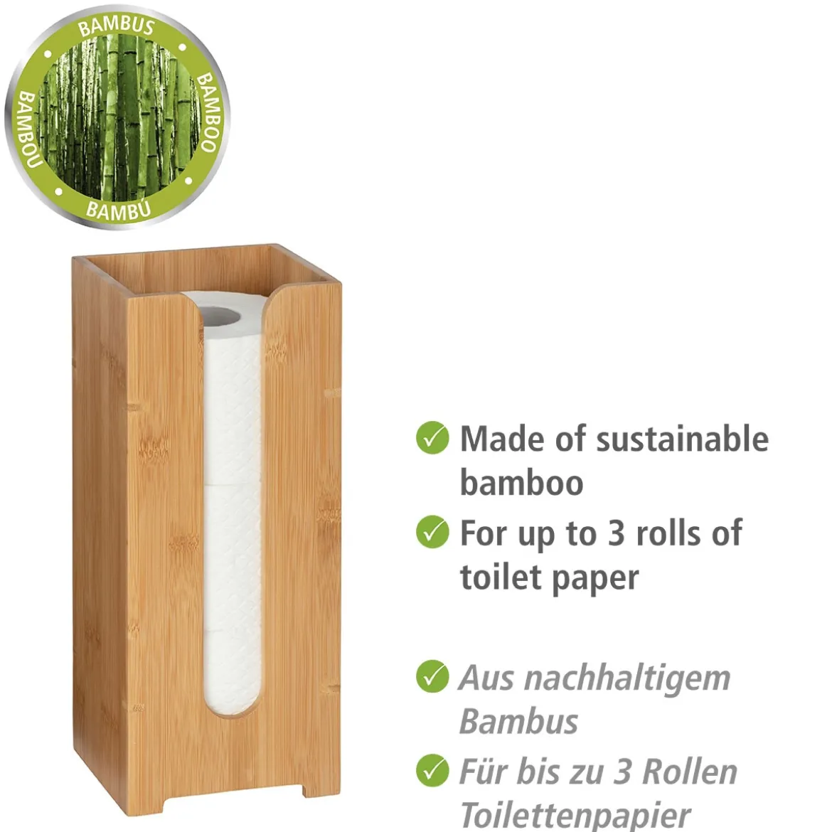 Toiletten-Ersatzrollenhalt. Mod.Bambusa