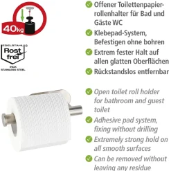 Toilettenpapierhalter Orea MattTurbo-Lock Edelstahl