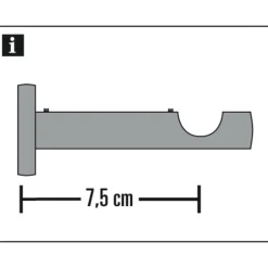 Träger 1-lfg offen New York 12mm edelst.
